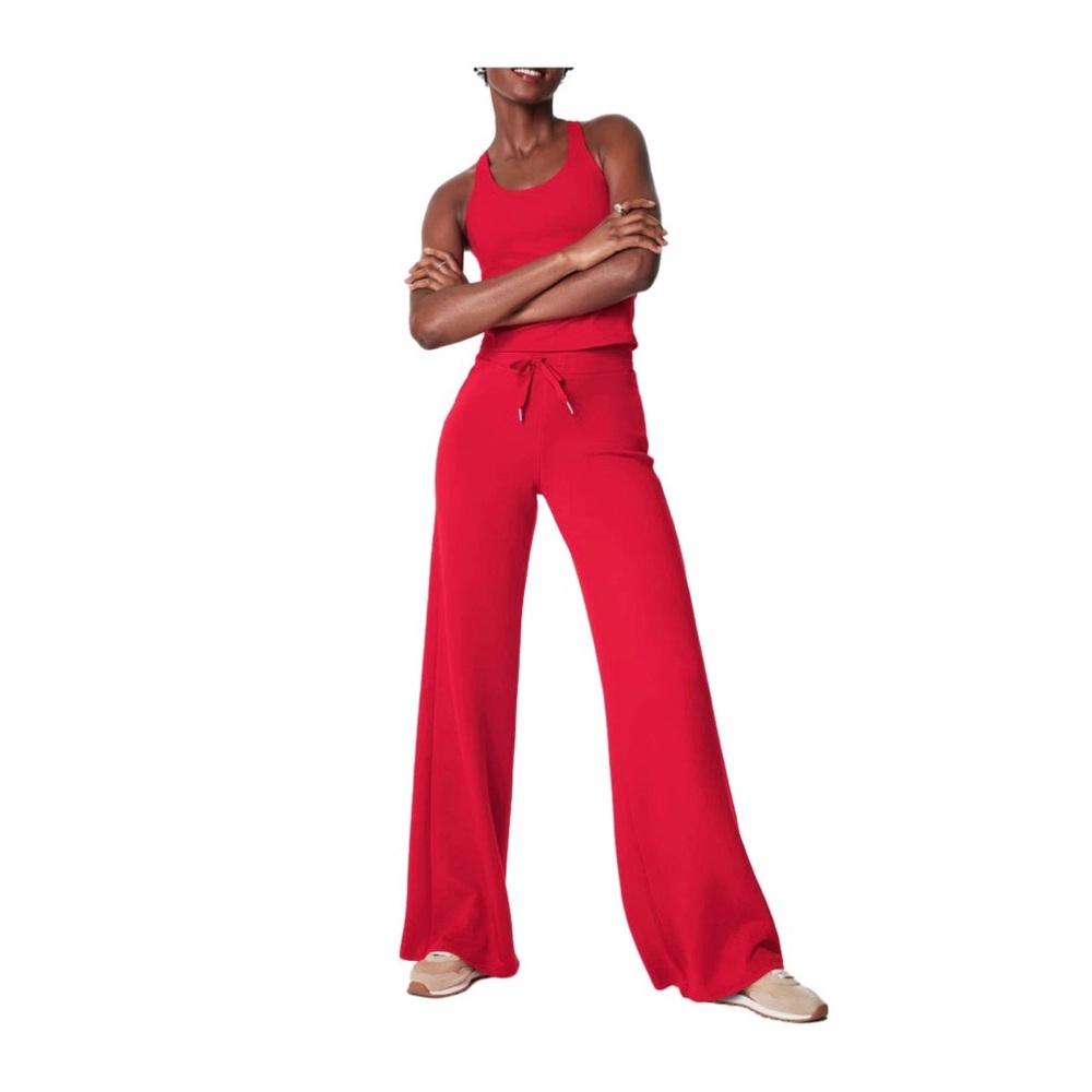 SPANX Air Essential Red Wide-Leg Pants- Regular Length- New with Tags